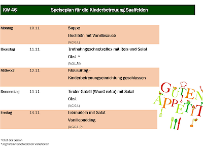 Speiseplan 3. - 14. November 2025 Bild 2